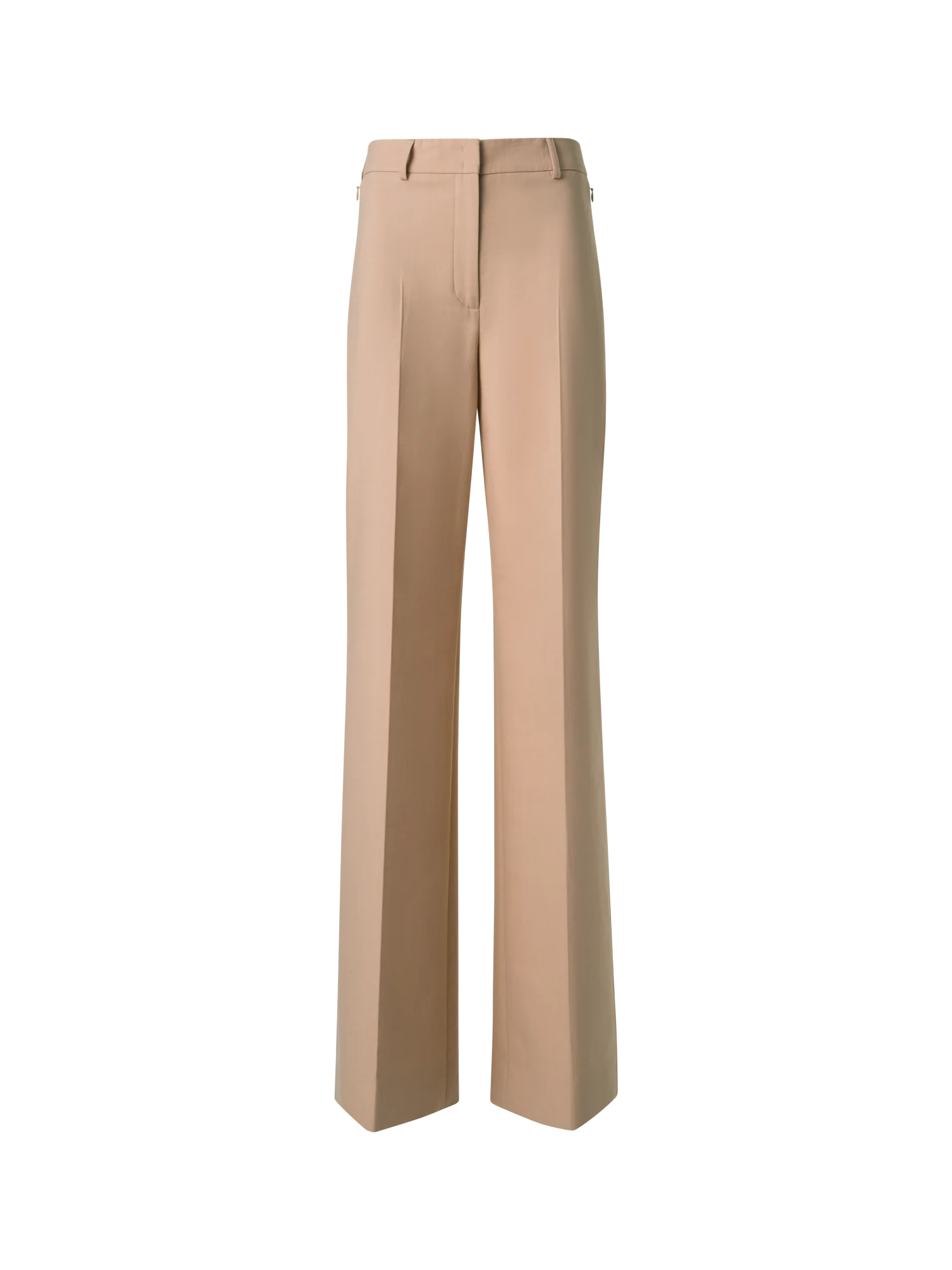 Wide Straight Cotton Double-Face Pants