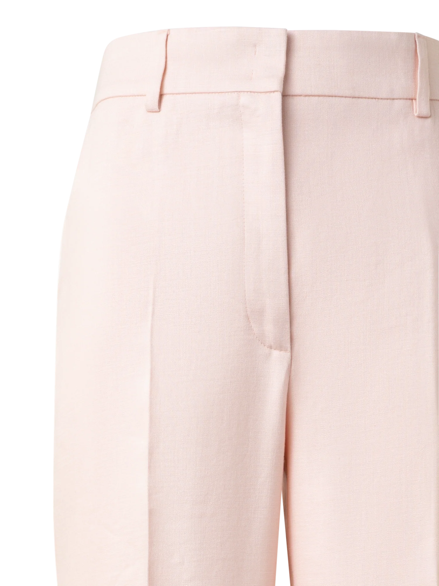 Wide Straight Linen Double-Face Pants - Image 4