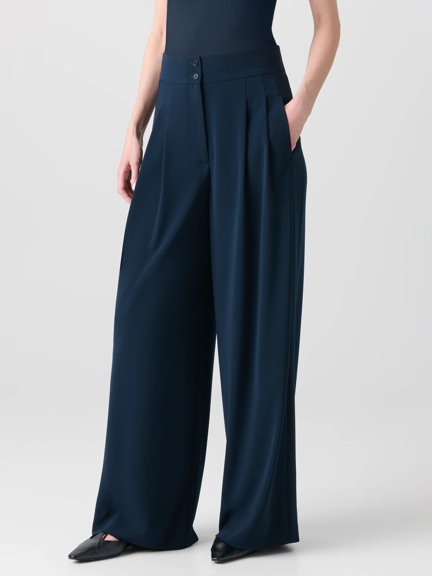 Wide Straight Signature Laser Cut Pants - Image 2