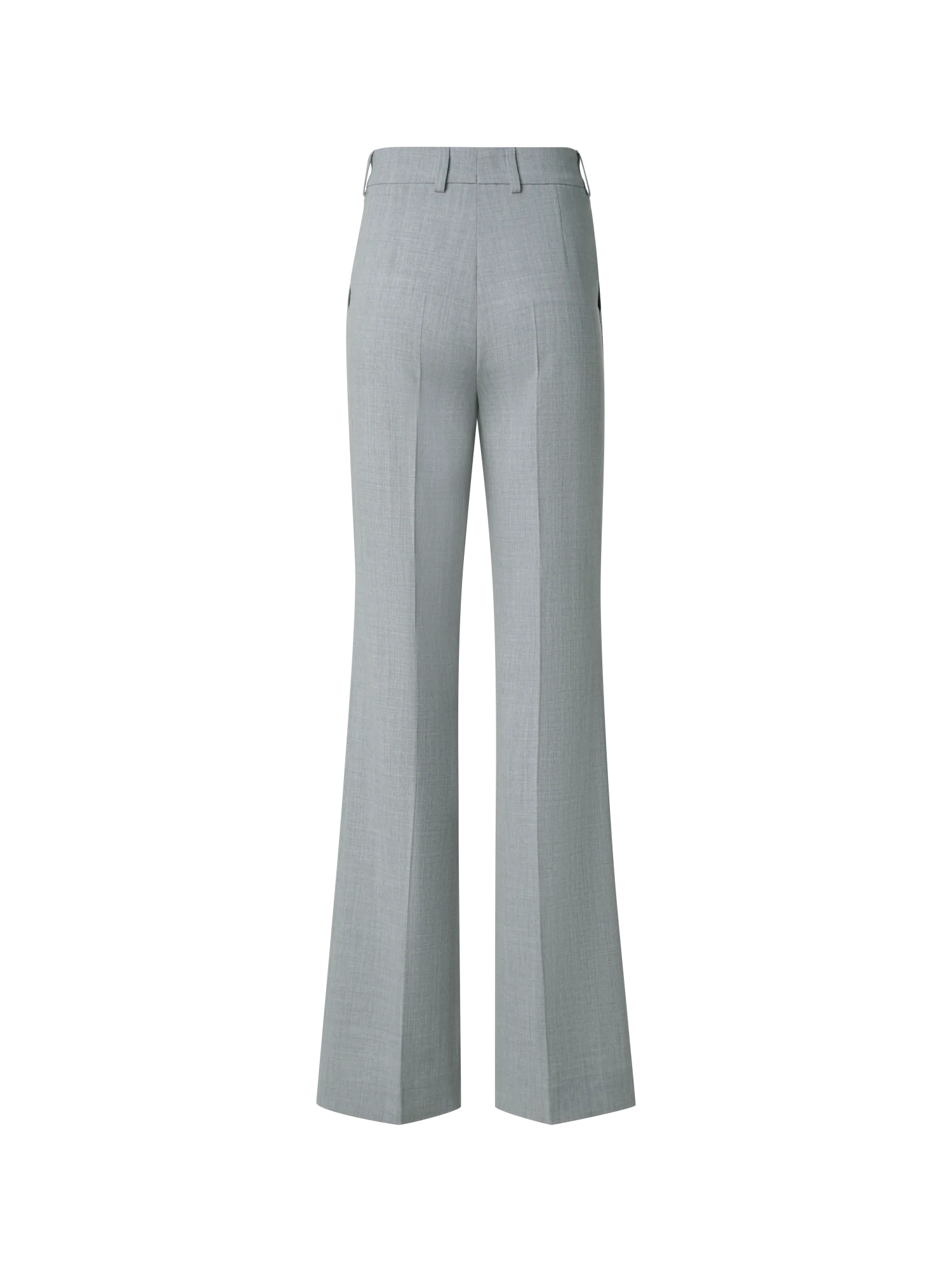 Wide Straight Wool Stretch Double-Face Pants - Image 4