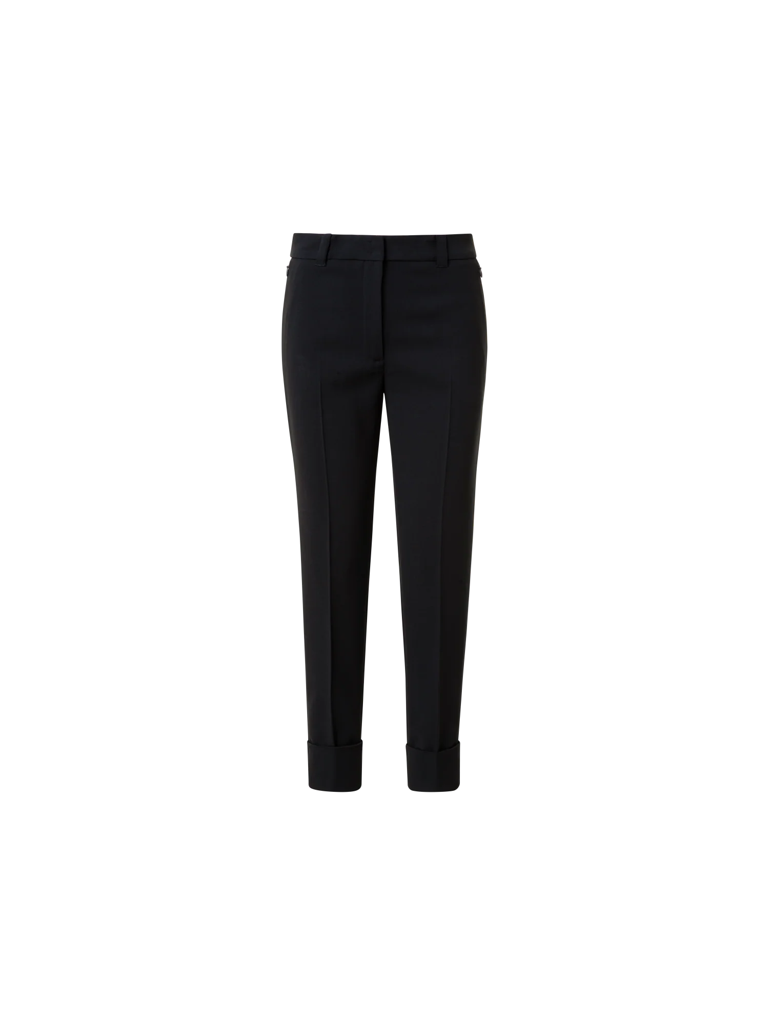 Cropped Tapered Wool Double-Face Pants