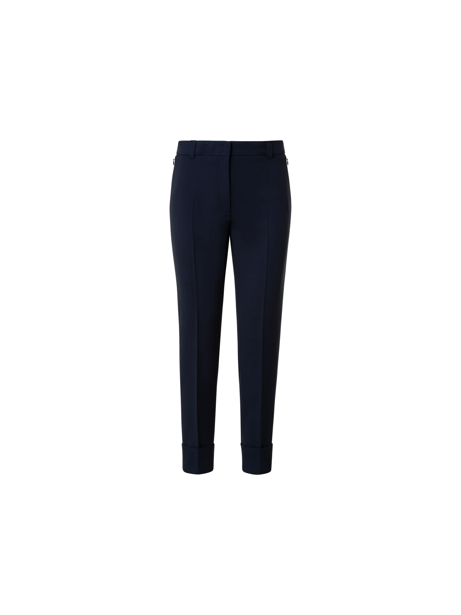 Cropped Tapered Wool Double-Face Pants