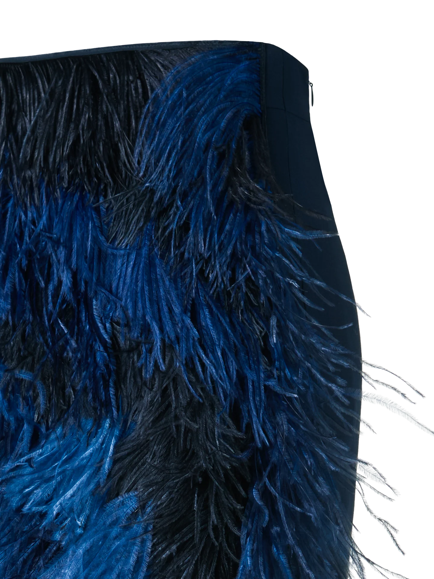 Wool Double-Face Feathered Pencil Skirt - Image 3