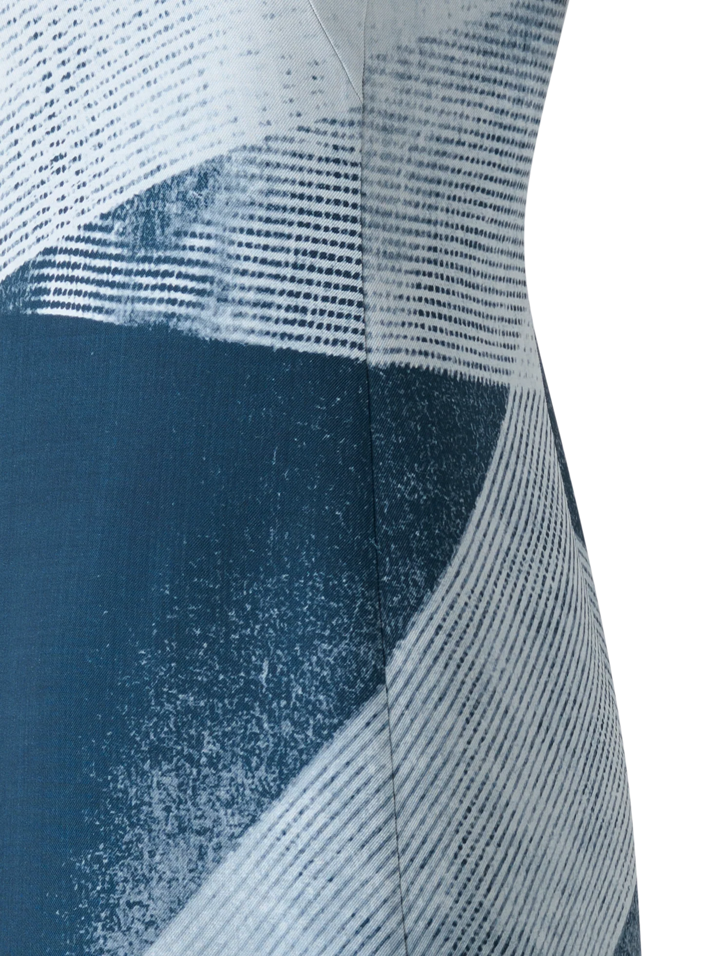 Wool Double-Face Sheath Dress in Zigzag Print - Image 3