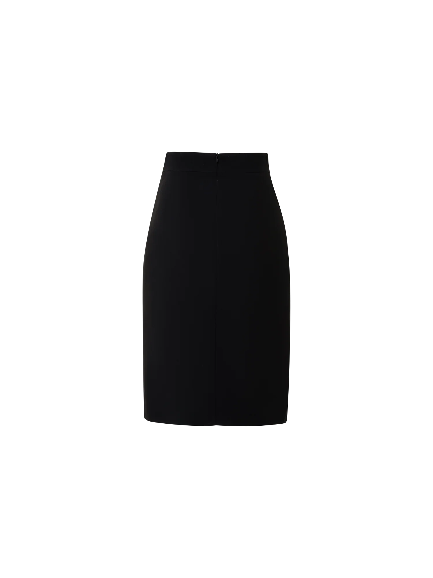 Wool Double-Face Wrap Effect Pencil Skirt - Image 3