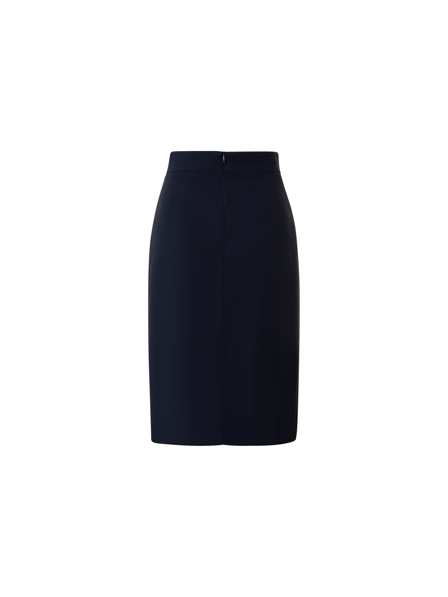 Wool Double-Face Wrap Effect Pencil Skirt - Image 2