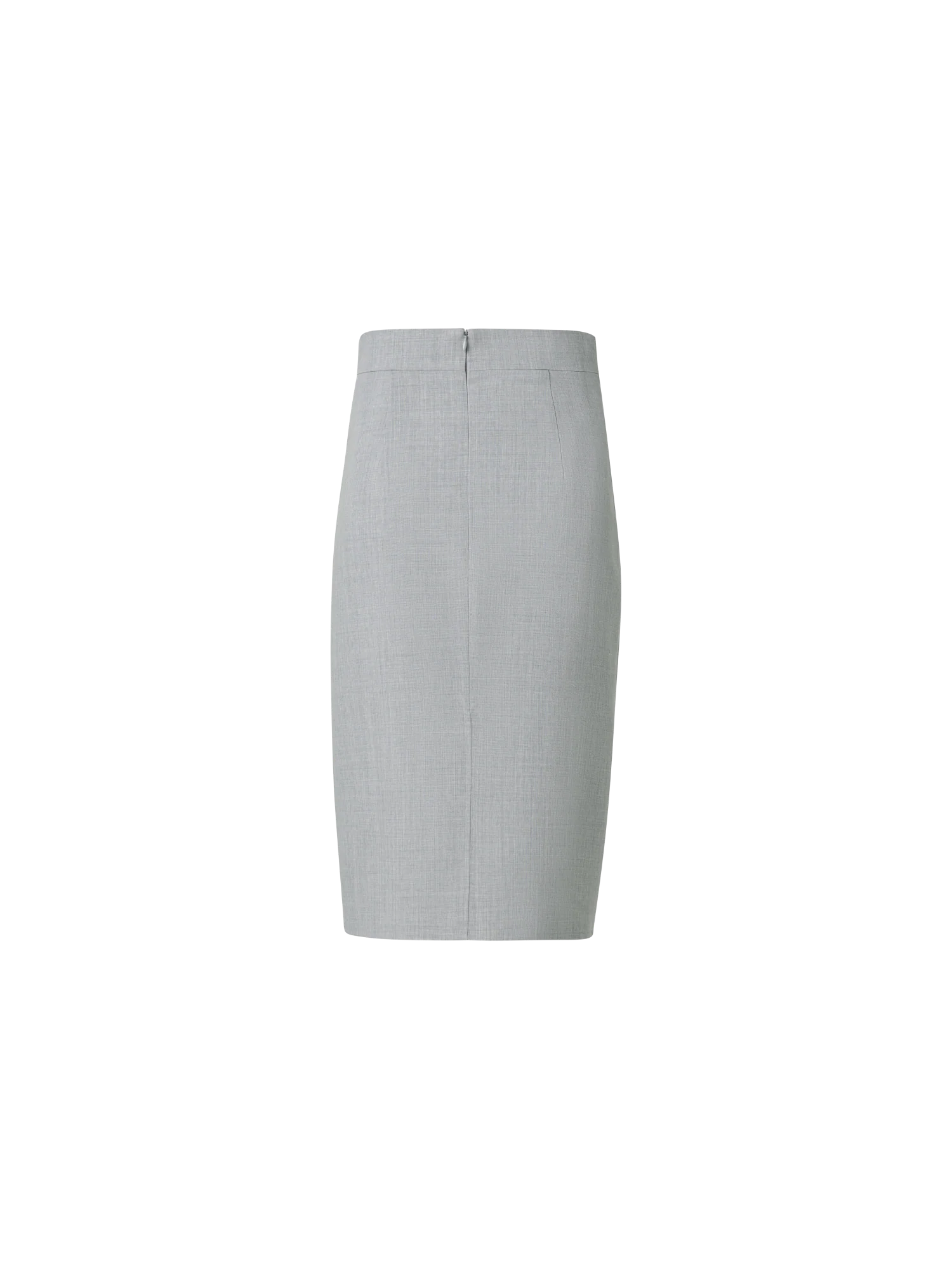 Wool Double-Face Wrap Effect Pencil Skirt - Image 3