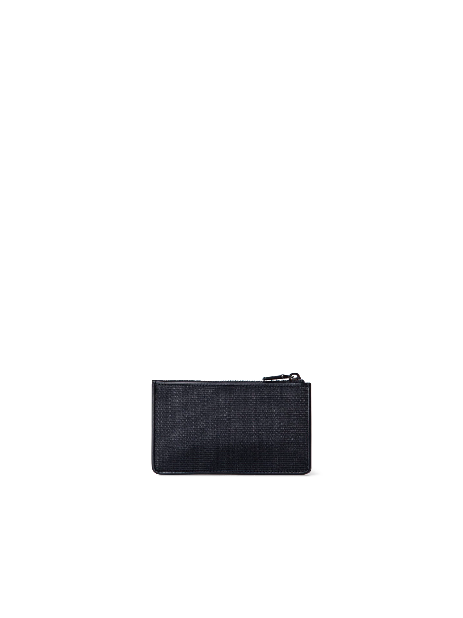 Zipped Card Holder in Horsehair and Leather