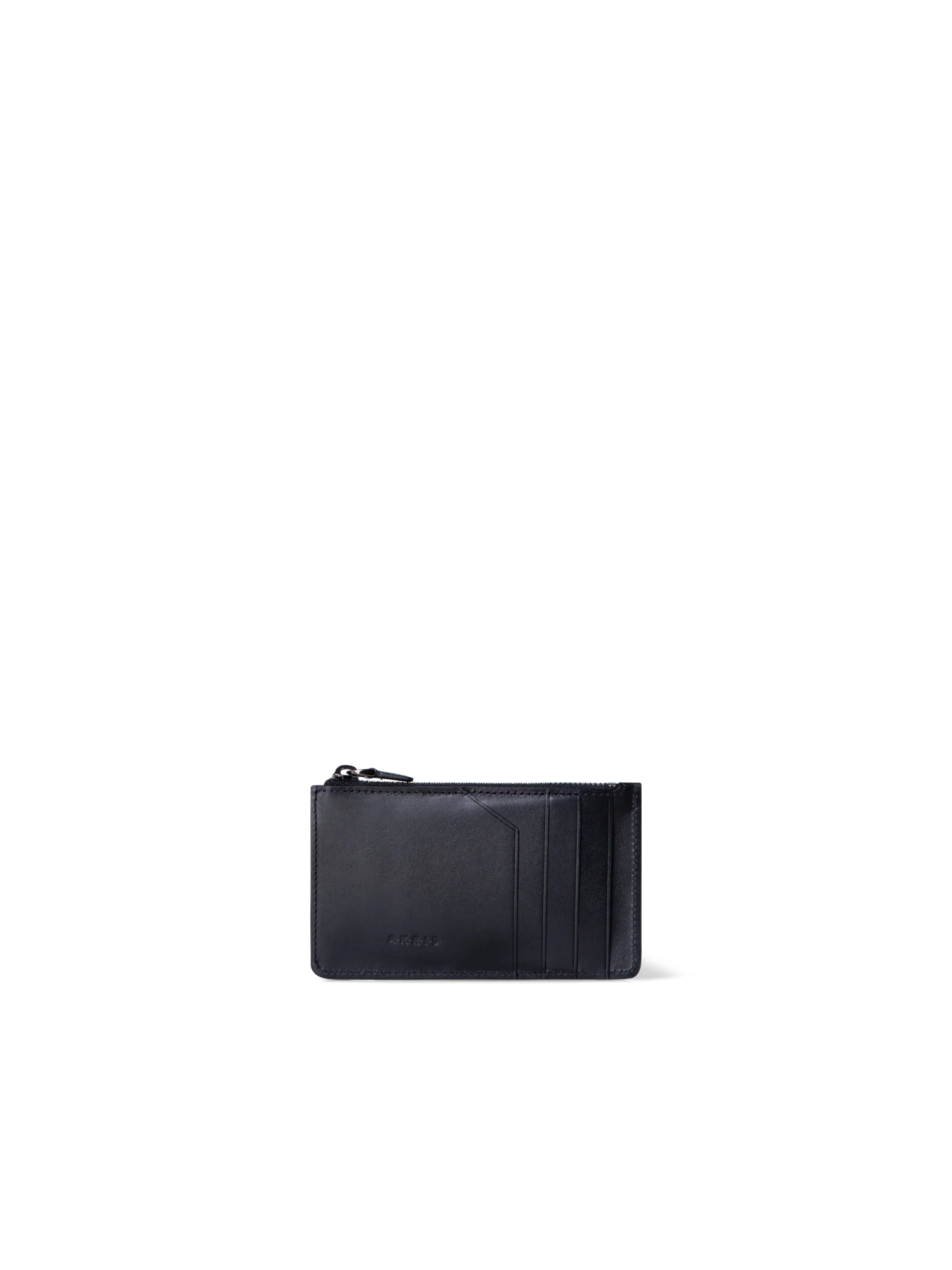 Zipped Card Holder in Horsehair and Leather - Image 2