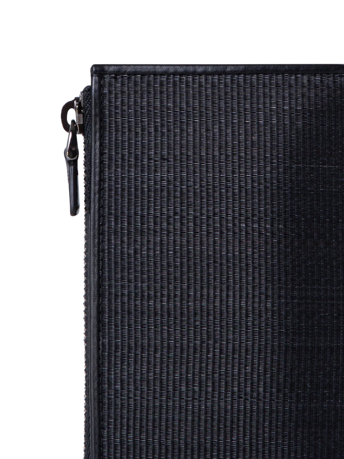 Zipped Card Holder in Horsehair and Leather - Image 3