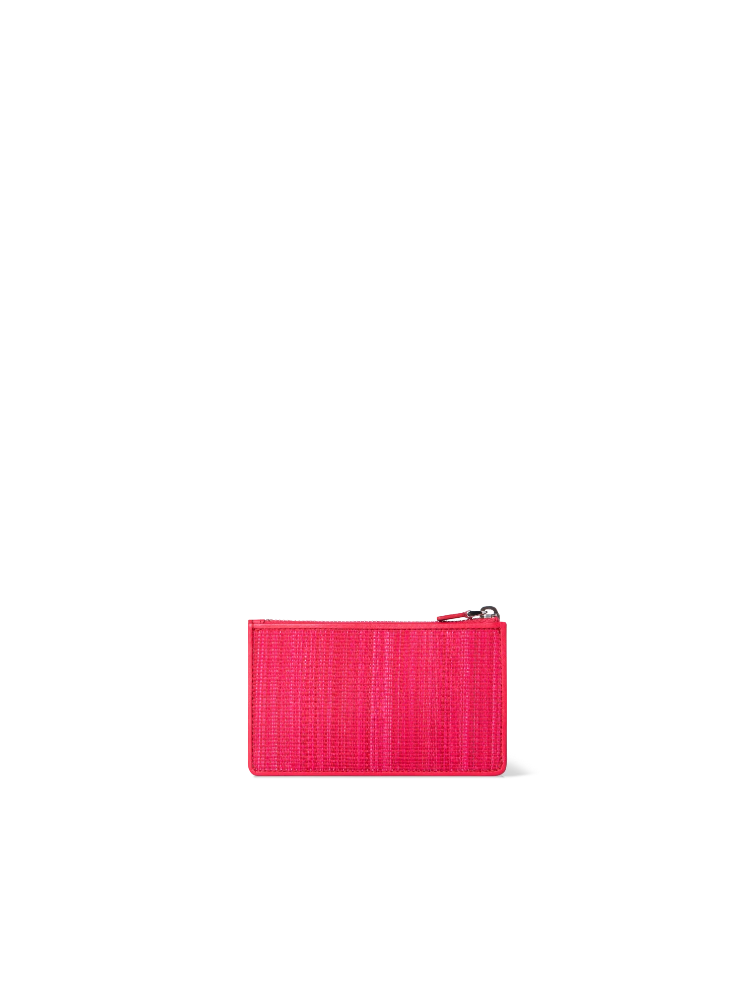 Zipped Card Holder in Horsehair and Leather