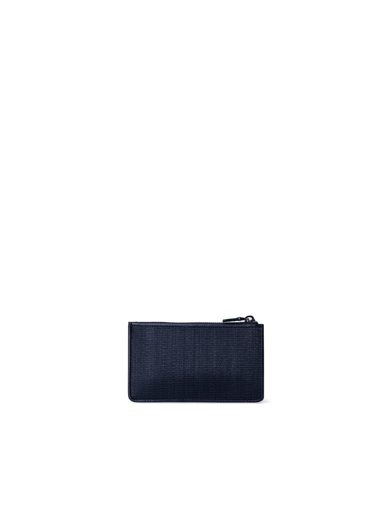 Zipped Card Holder in Horsehair and Leather